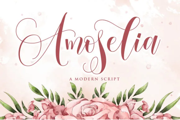 Amoselia Font Amoselia Font Poster 1