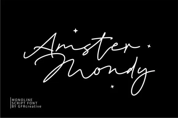 Amster Mondy Font Amster Mondy Font Poster 1