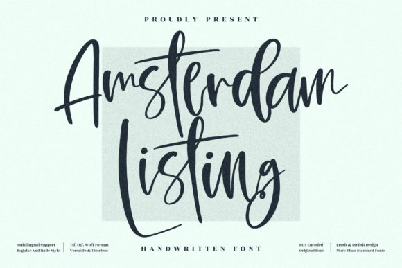 Amsterdam Listing Font Poster 1