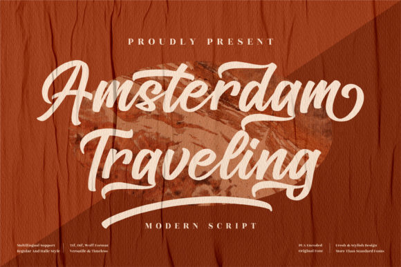Amsterdam Traveling Font Poster 1