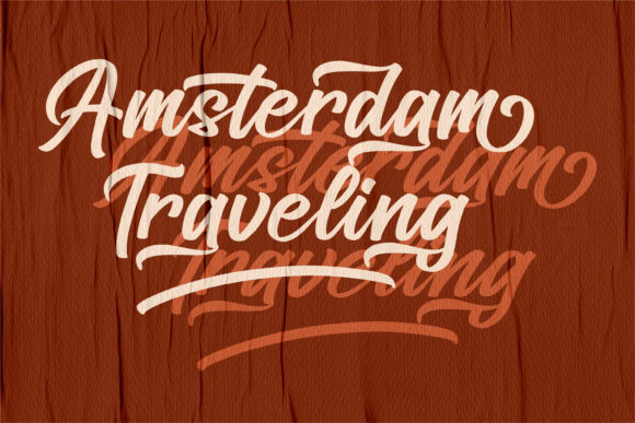 Amsterdam Traveling Font Poster 2