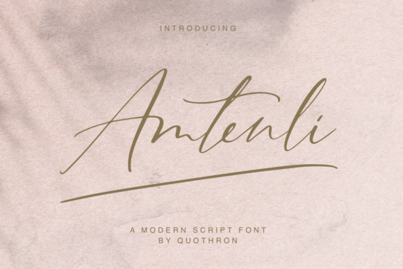 Amtenli Script Font Amtenli Script Font Poster 1