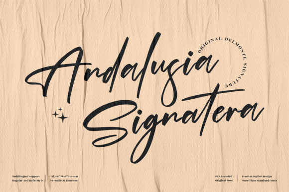 Andalusia Signatera Font Poster 1
