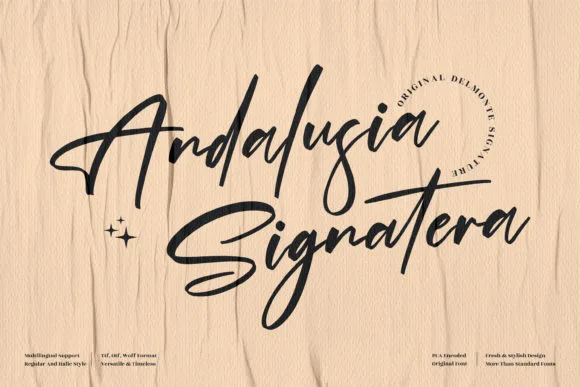 Andalusia Signatera Font Andalusia Signatera Font Poster 1