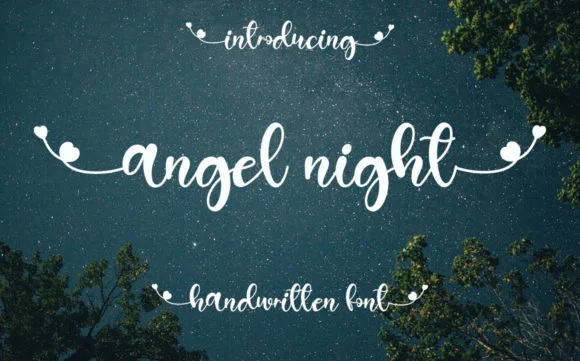 Angel Night Font Poster 1