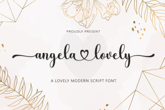 Angela Lovely Font Poster 1