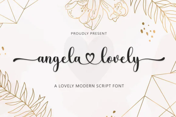 Angela Lovely Font Angela Lovely Font Poster 1