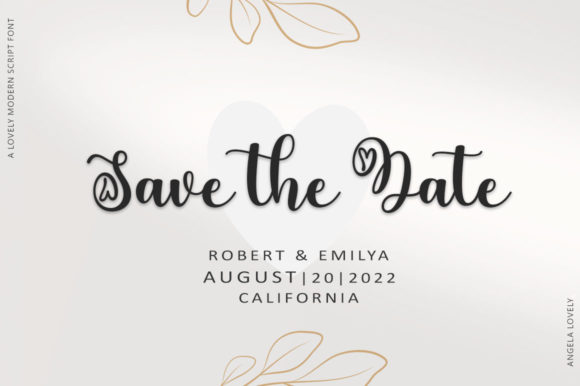 Angela Lovely Font Poster 5