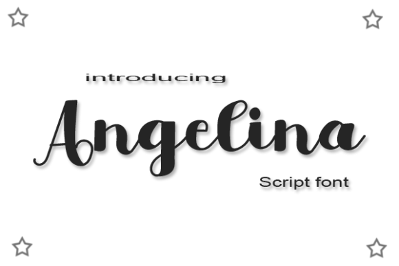 Angelina Font Poster 1