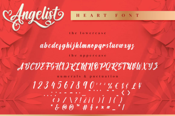 Angelist Heart Font Poster 8