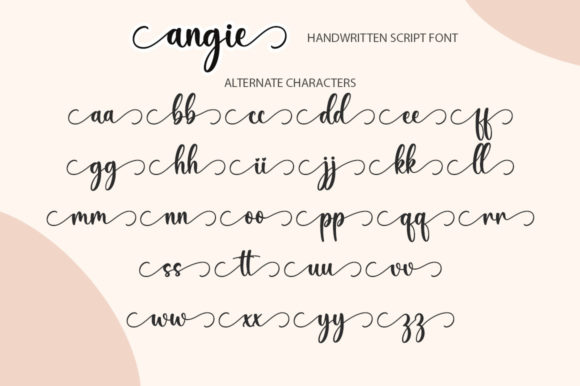 Angie Font Poster 8