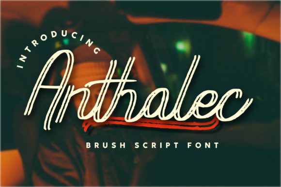 Anthalec Script Font Poster 1
