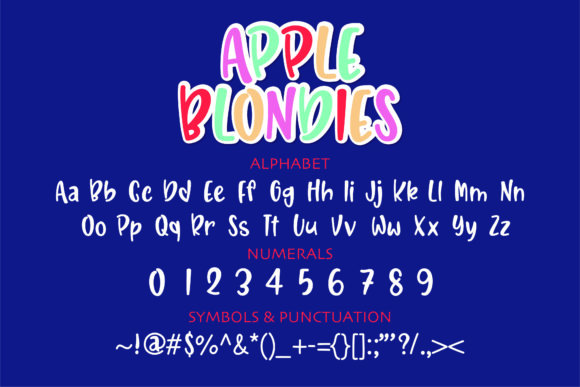Apple Blondies Font Poster 2
