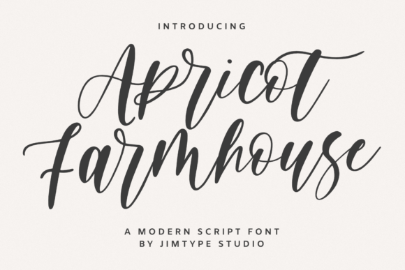 Apricot Farmhouse Font Poster 1