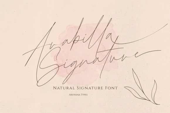 Arabilla Signature Font Poster 1
