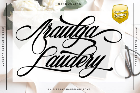 Araulga Laudery Font Poster 1