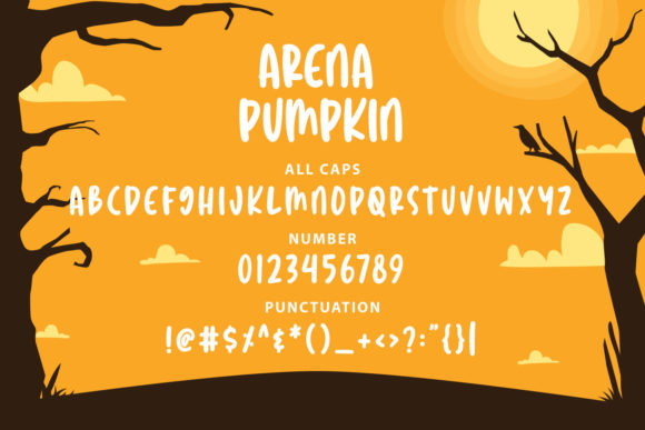 Arena Pumpkin Font Poster 3