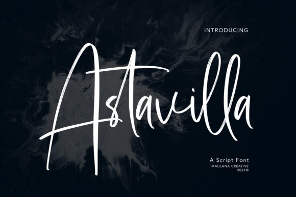 Astavilla Script Font Poster 1