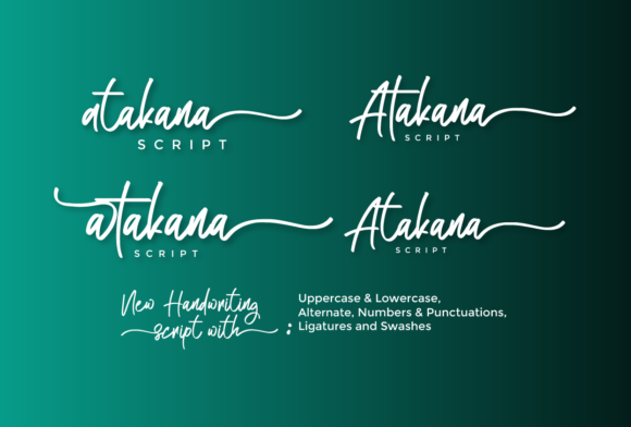 Atakana Script Font Poster 4