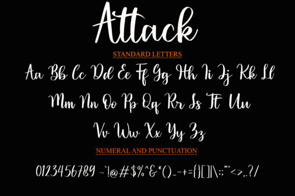 Attack Font Poster 4