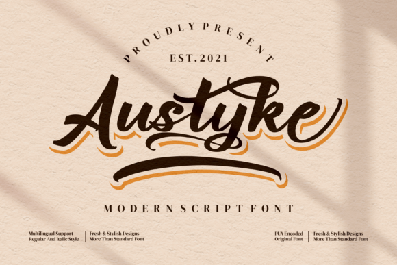 Austyke Font Poster 1