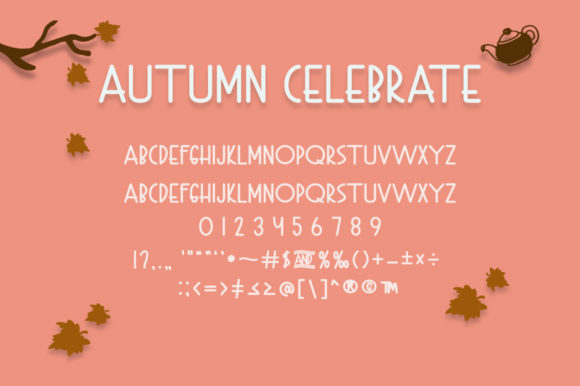 Autumn Celebrate Font Poster 12