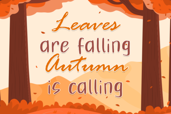 Autumn Fall Font Poster 5