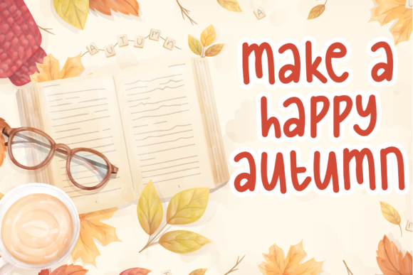 Autumn Leaves Font Poster 2