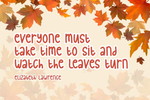 Autumn Leaves Font Poster 3