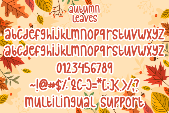 Autumn Leaves Font Poster 5