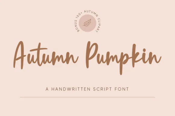 Autumn Pumpkin Font Autumn Pumpkin Font Poster 1