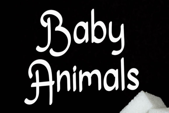 Baby Animals Font Poster 1