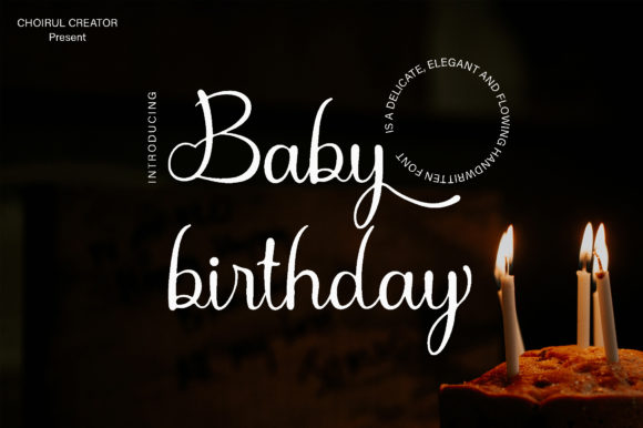 Baby Birthday Font Poster 1