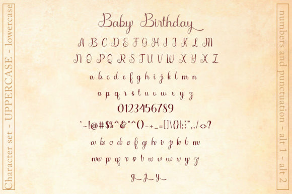Baby Birthday Font Poster 4