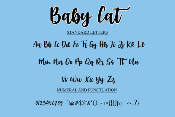 Baby Cat Font Poster 4