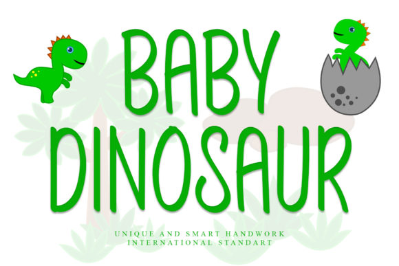 Baby Dinosaur Font Poster 1