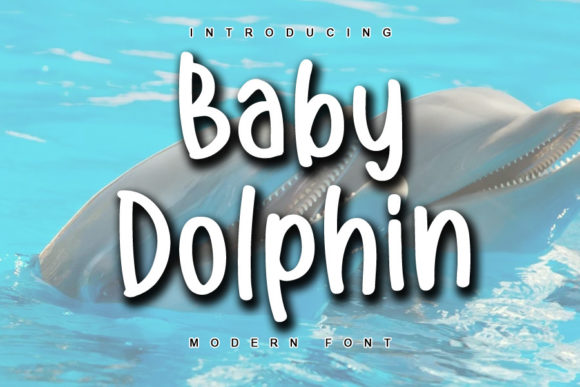 Baby Dolphin Font Poster 1
