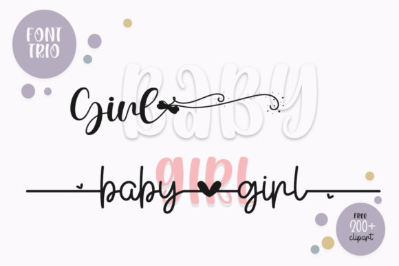 Baby Girl Font Poster 1