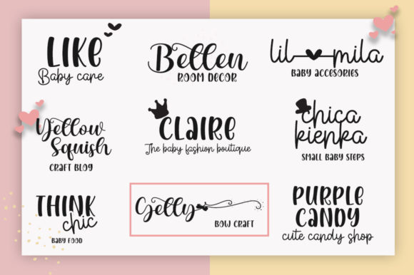 Baby Girl Font Poster 2