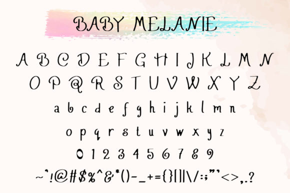 Baby Melanie Font Poster 2