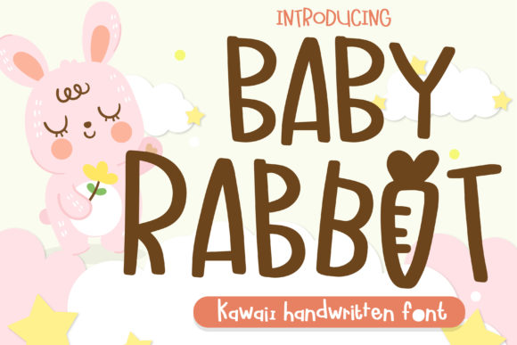 Baby Rabbit Kid Font Poster 1