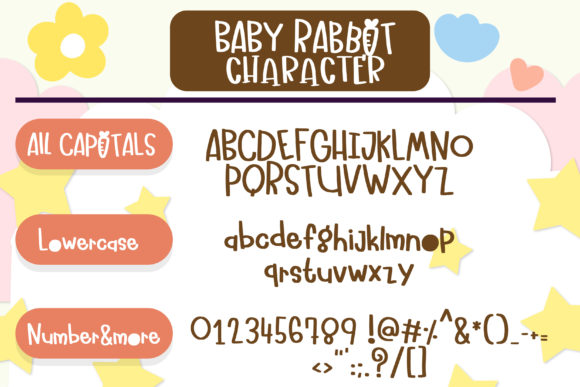 Baby Rabbit Kid Font Poster 2