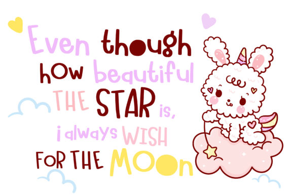 Baby Rabbit Kid Font Poster 7