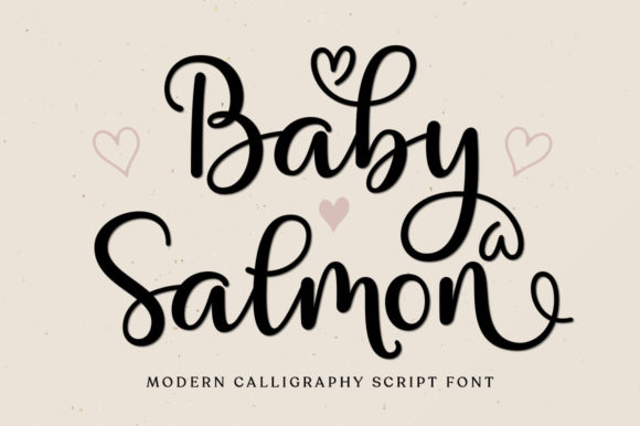 Baby Salmon Script Font Poster 1