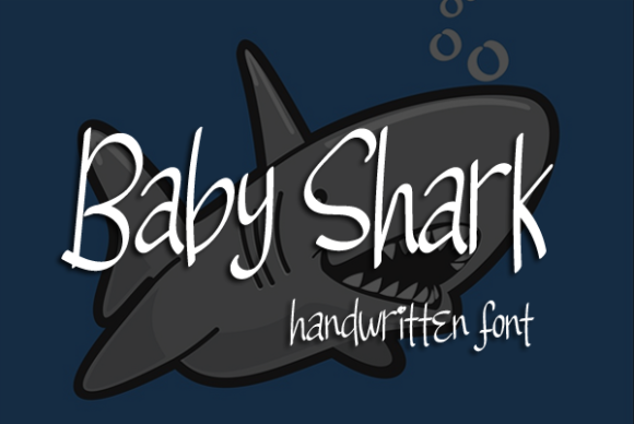 Baby Shark Font Poster 1