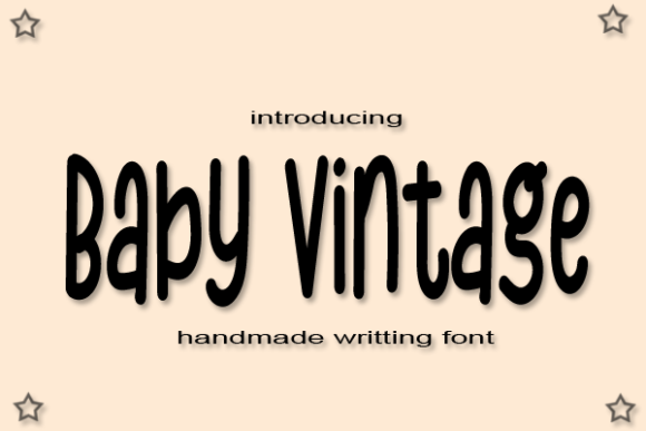 Baby Vintage Font Poster 1