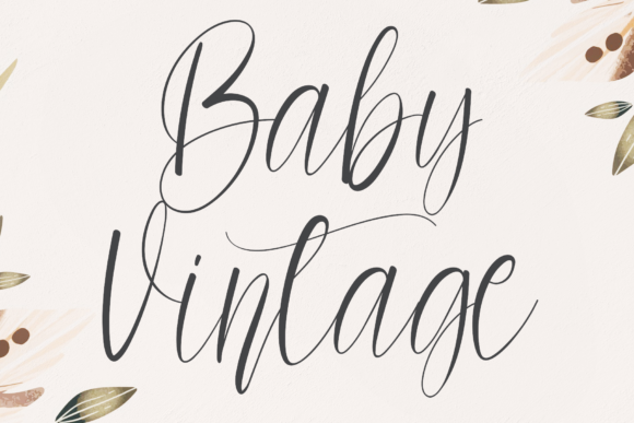 Baby Vintage Font Poster 1