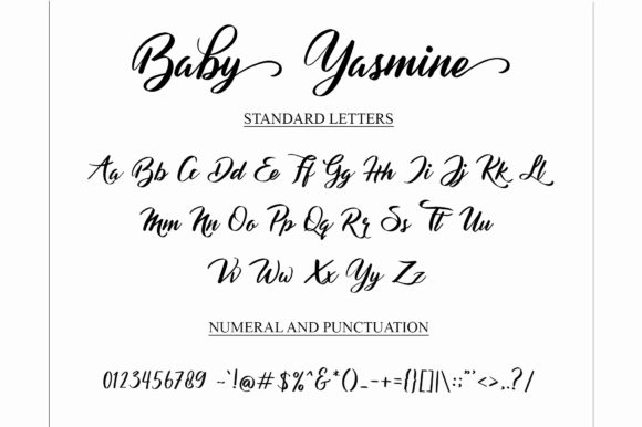 Baby Yasmine Font Poster 5