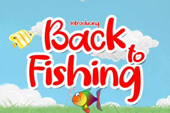 Back to Fishing Font Poster 1