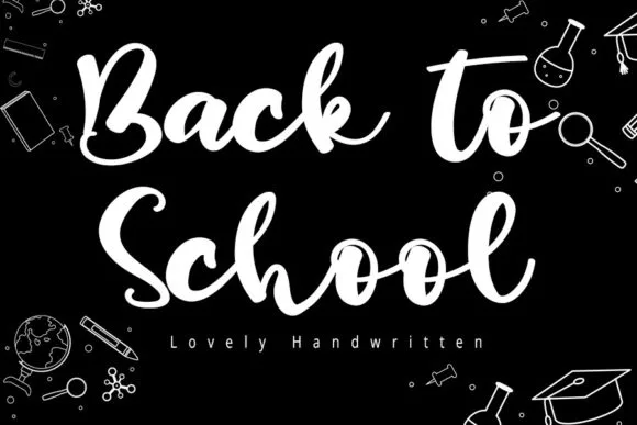 Back to School Font Back to School Font Poster 1